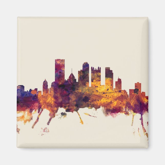 Pittsburgh Pennsylvania Skyline Magnet (Front)