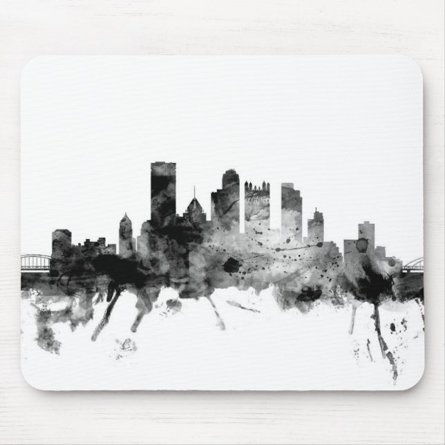 Pittsburgh Pennsylvania Skyline Mouse Pad (Front)