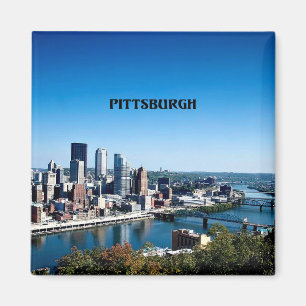 Pittsburgh, Pennsylvania skyline photograph Magnet
