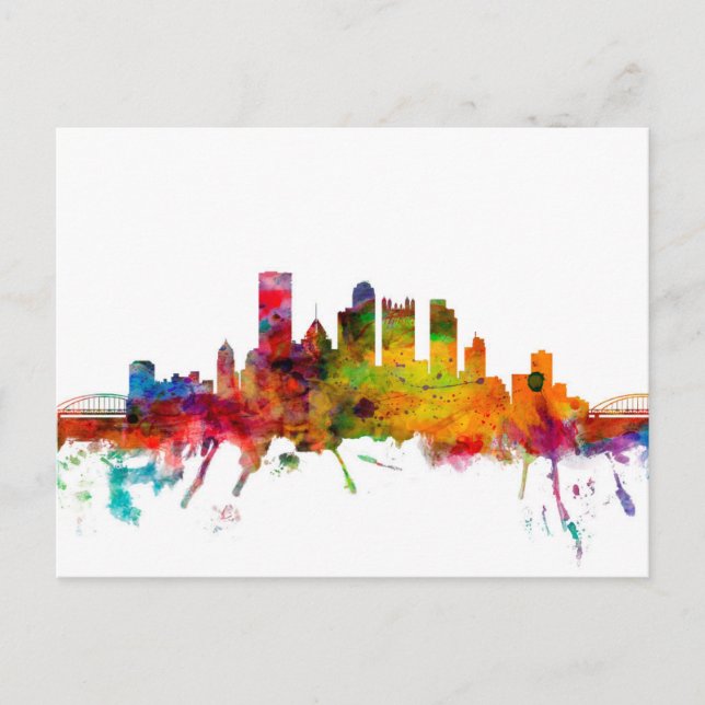 Pittsburgh Pennsylvania Skyline Postcard (Front)