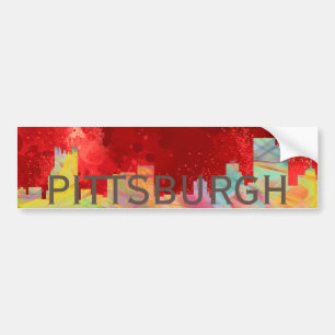 PITTSBURGH PENNSYLVANIA SKYLINE WB1- BUMPER STICKER