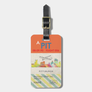 PITTSBURGH PENNSYLVANIA SKYLINE WB1- LUGGAGE TAG