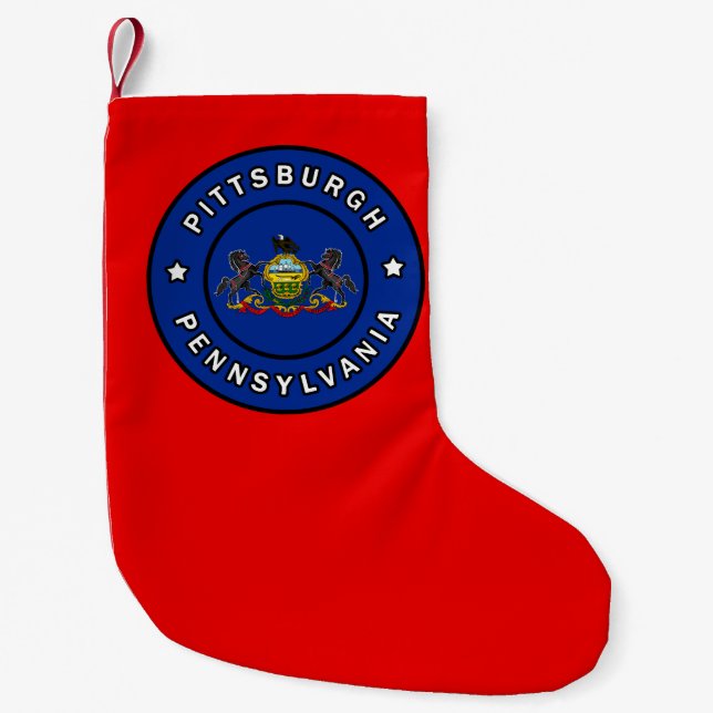 Pittsburgh Pennsylvania Small Christmas Stocking (Front)