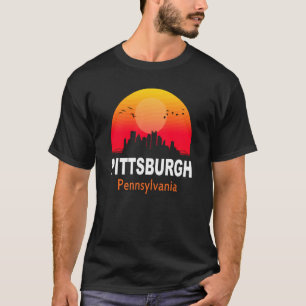 Pittsburgh Pennsylvania Vintage Sunset Retro City  T-Shirt