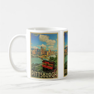 Pittsburgh Pennsylvania Vintage Travel Coffee Mug