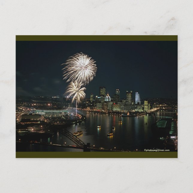 Pittsburgh Postcard Light Up Night "One of a Kind" (Front)