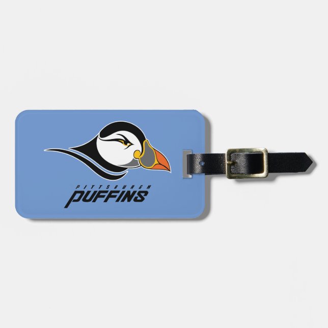 Pittsburgh Puffins Logo Luggage Tag (Front Horizontal)