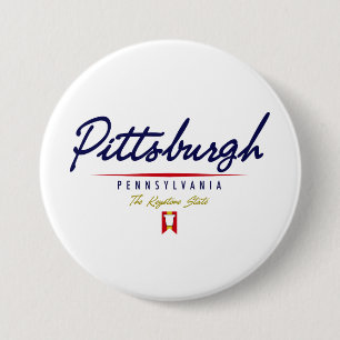 Pittsburgh Script 7.5 Cm Round Badge