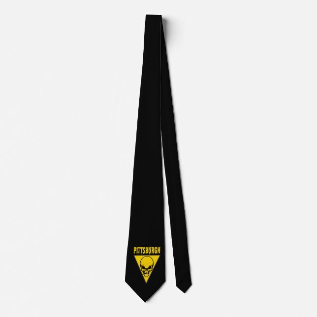 Pittsburgh Skull Neck Tie (Front)
