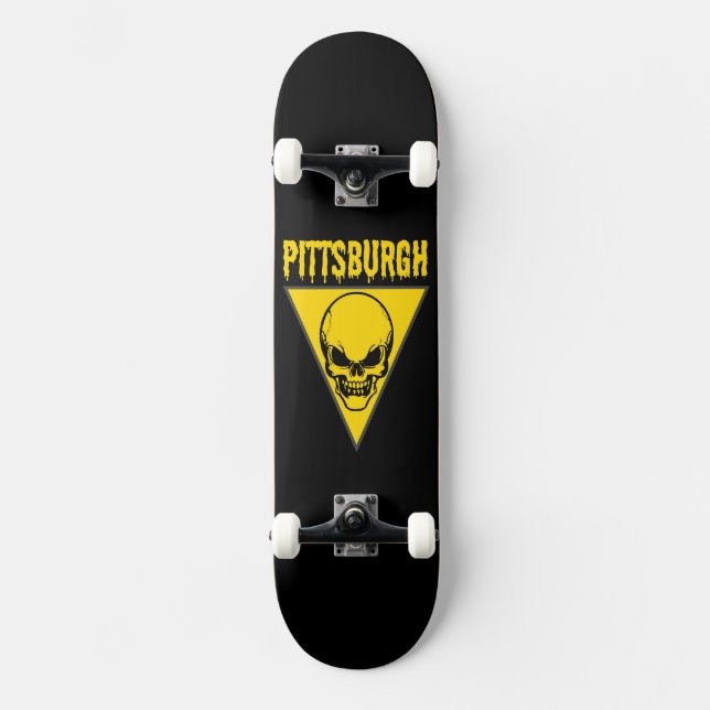 Pittsburgh Skull Skateboard (Front)
