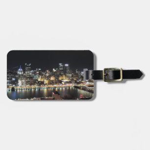 Pittsburgh Skyline at Night Luggage Tag