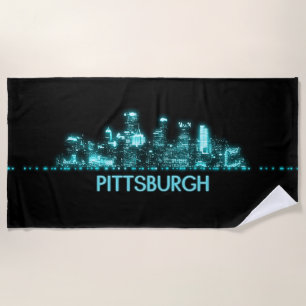 Pittsburgh Skyline Beach Towel