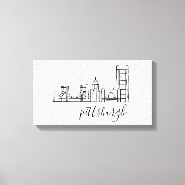 Pittsburgh Skyline Canvas Print (Front)