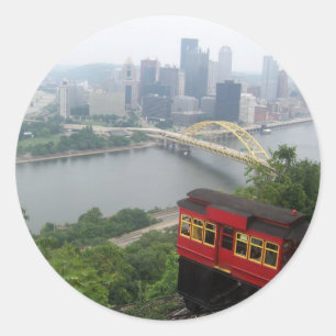 Pittsburgh Skyline Classic Round Sticker