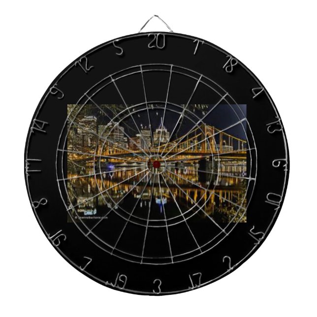 PITTSBURGH SKYLINE DART BOARD (Front)