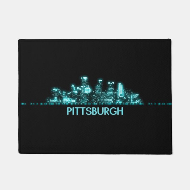 Pittsburgh Skyline Doormat (Front)