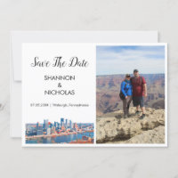 Pittsburgh Skyline Engagement Photo Save The Date