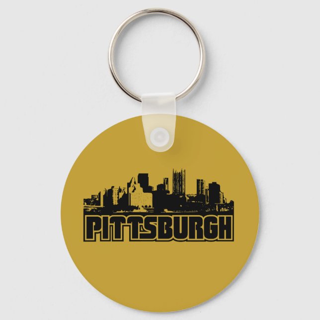 Pittsburgh Skyline Key Ring (Front)