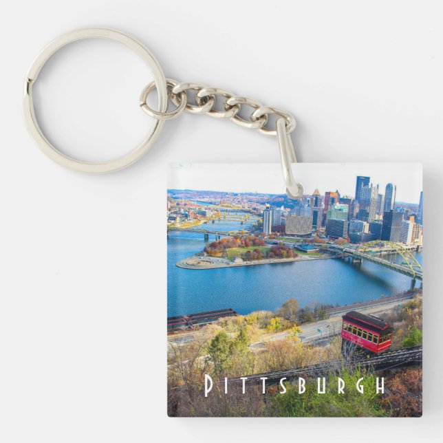 Pittsburgh Skyline Key Ring (Front)