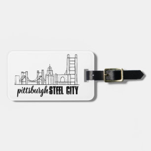 Pittsburgh Skyline Luggage Tag