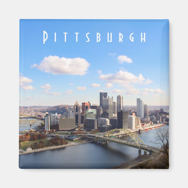 Pittsburgh Skyline Magnet (Front)