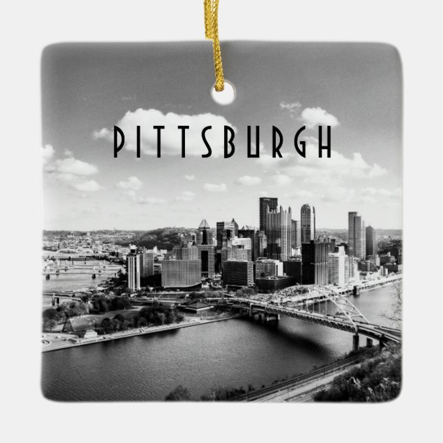 Pittsburgh Skyline Ornament (Front)