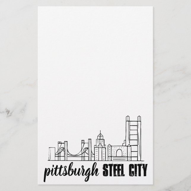 Pittsburgh Skyline Stationery (Front)
