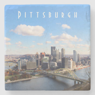 Pittsburgh Skyline Stone Coaster