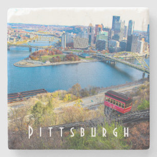 Pittsburgh Skyline  Stone Coaster