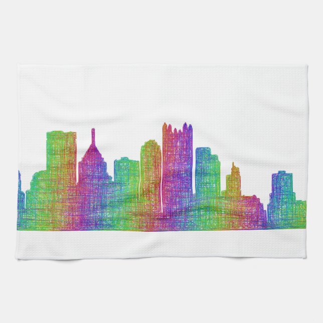 Pittsburgh skyline tea towel (Horizontal)