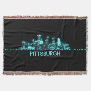 Pittsburgh Skyline Throw Blanket