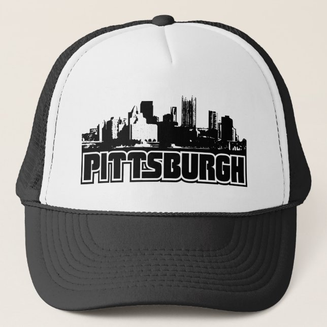 Pittsburgh Skyline Trucker Hat (Front)
