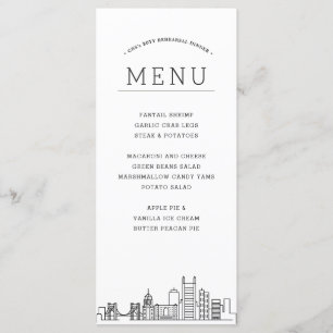 Pittsburgh Skyline Wedding Event Dinner Menu