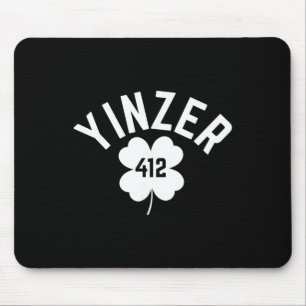 Pittsburgh St Patricks Day Yinz Funny 412 Steel Ci Mouse Pad