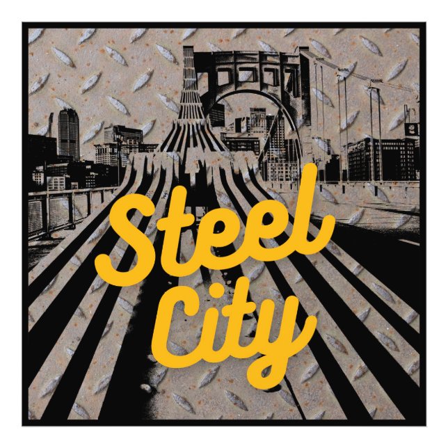 Pittsburgh Steel City Bridge Skyline Pennsylvania  Photo Print (Front)