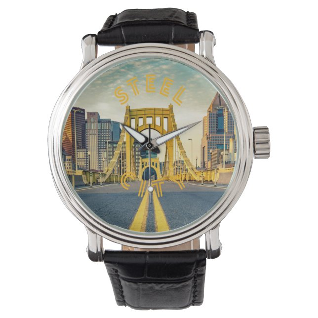 Pittsburgh Steel City Skyline 412 Pennsylvania Can Watch (Front)