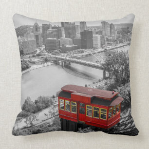 Pittsburgh Steel City Skyline Incline Pennsylvania Cushion