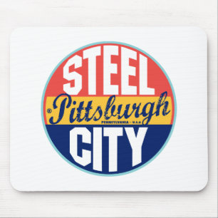 Pittsburgh Vintage Label Mouse Pad