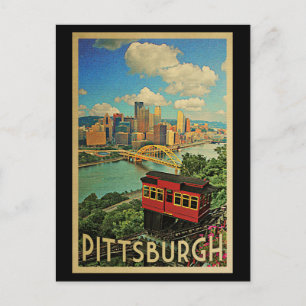 Pittsburgh Vintage Travel Duquesne Incline Postcard