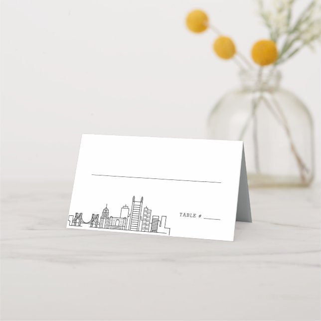 Pittsburgh Wedding | Place Table Name Cards  (Front)