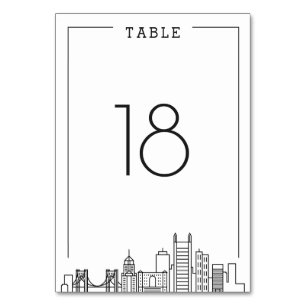 Pittsburgh Wedding   Table Number