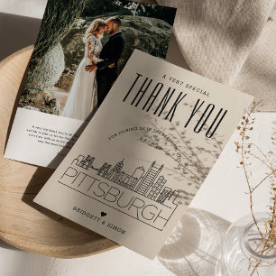 Pittsburgh Wedding   Thank You + Photo Card