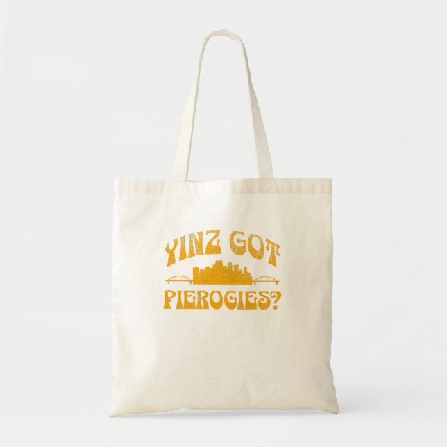Pittsburgh Yinz Yinzer Steel City Pierogies Home Tote Bag (Front)