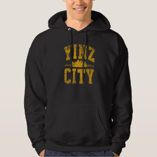 Pittsburgh Yinz  Yinzer Steel City Skyline 412 Hom Hoodie