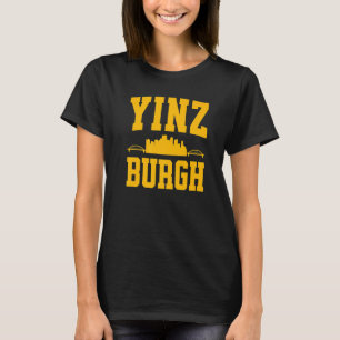 Pittsburgh Yinz Yinzer Steel City Skyline 412 Hom T-Shirt