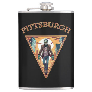 Pittsburgh Zombie Hip Flask