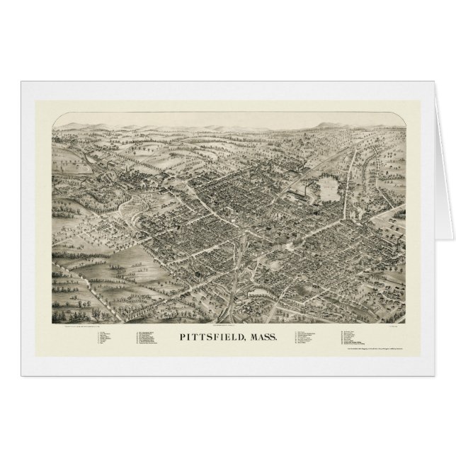 Pittsfield, MA Panoramic Map - 1899 (Front Horizontal)
