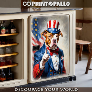 Pitubull as Uncle Sam for 4th July -  Tissue Paper