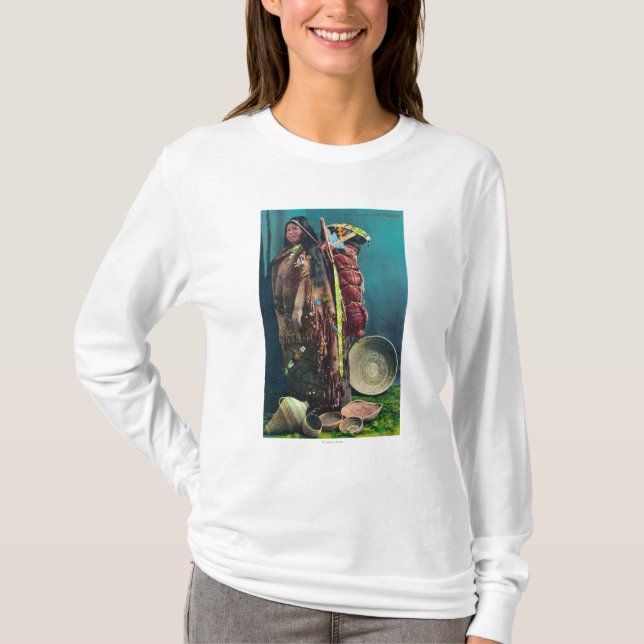 Piuta Native Mother and Child in a Papoose T-Shirt (Front)