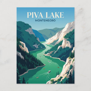 Piva Lake Montenegro Postcard